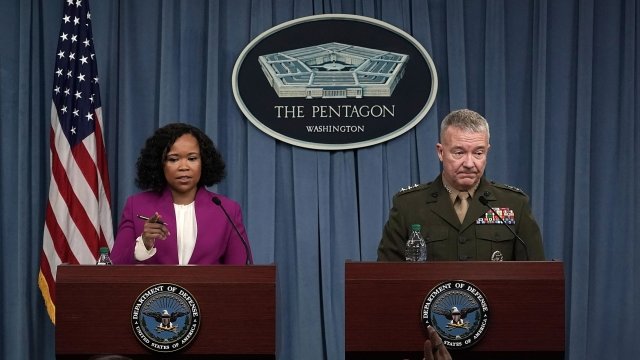 Pentagon spokesperson talking to the press