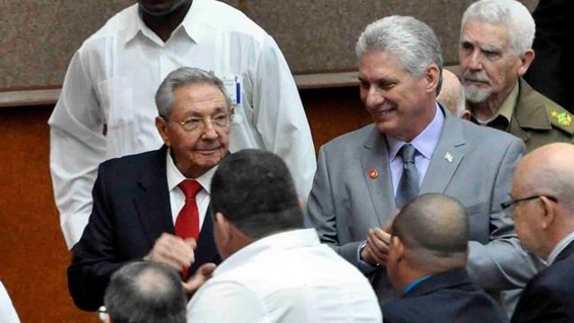 Raúl Castro and Miguel Díaz-Canel