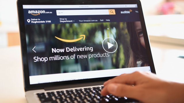 Amazon website on computer screen