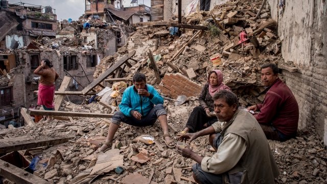Nepalese earthquake victims.