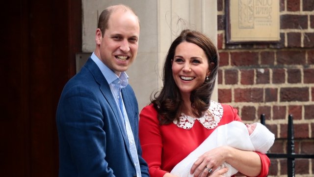 The Duke and Duchess of Cambridge and their son, Louis