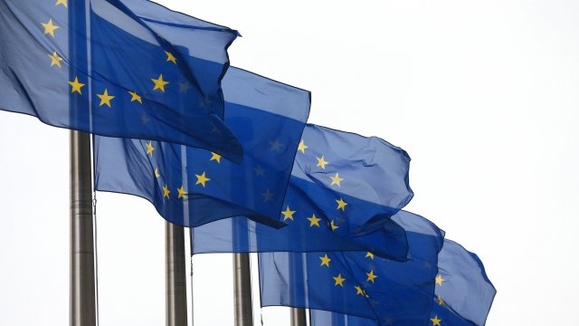 European Union flags