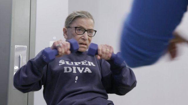 Justice Ginsburg exercising