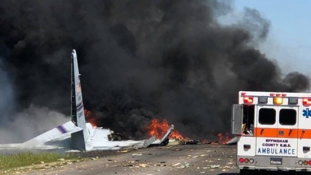 C-130 crashes near the Savannah Airport in Georgia