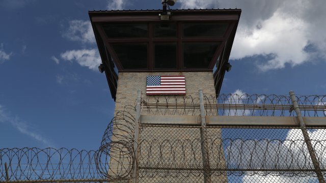 A guard tower at Guantanamo Bay