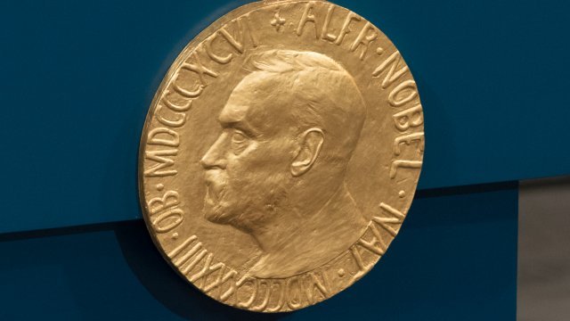 Plaque at Nobel Peace Prize ceremony