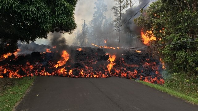 Lava flows on Hawaii's Big Island