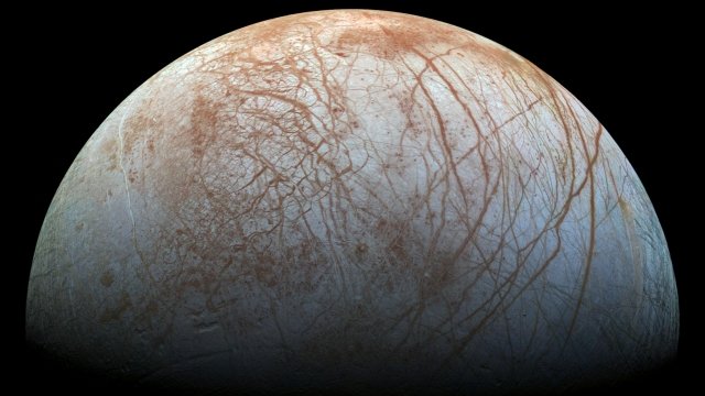 Europa as captured by NASA's Galileo spacecraft