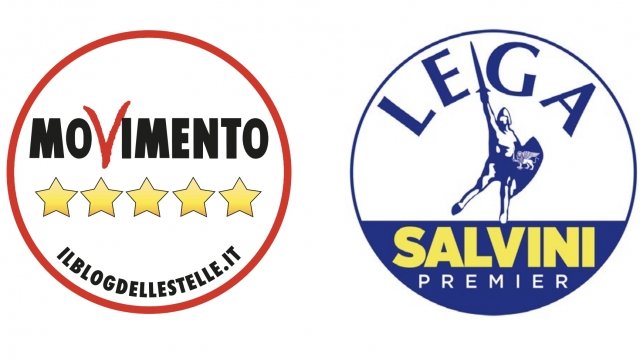 logos: Five-Star Movement, League Parties