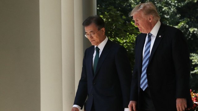 Moon Jae-in and Donald Trump