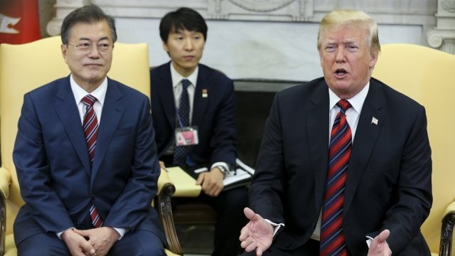 South Korean President Moon Jae-in and U.S. President Donald Trump