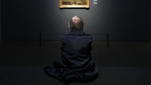Man at museum