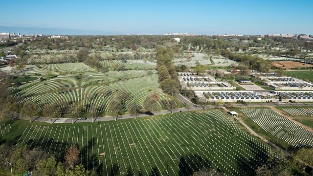 Aerial view of Arlington National Cemetery