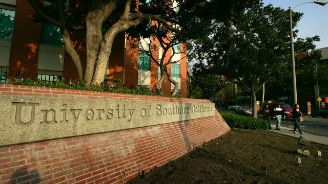 A sign at the University of Southern California