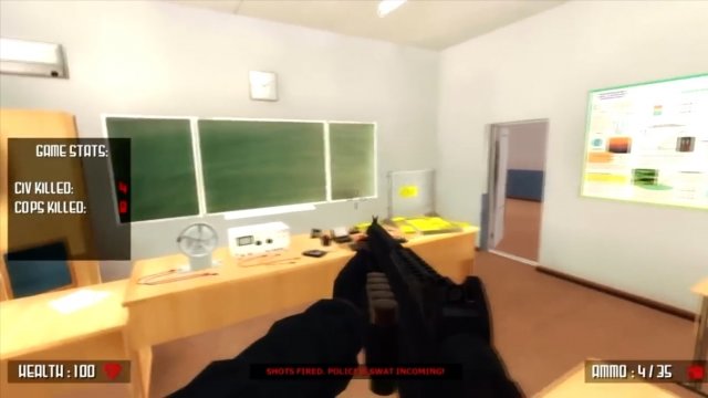 Screenshot of "Active Shooter" game.