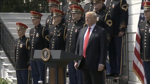 President Donald Trump at the "Celebration of America" event