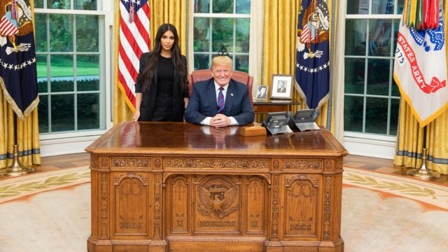 President Donald Trump and Kim Kardashian West.
