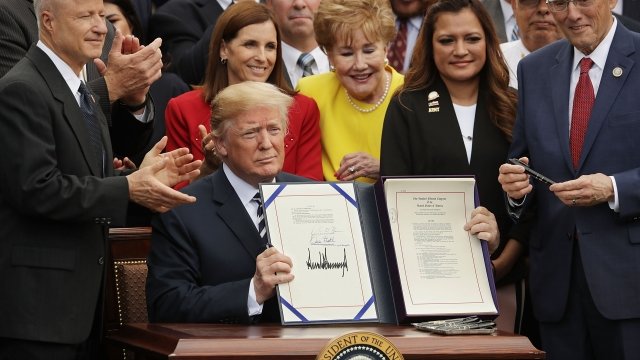President Donald Trump with VA MISSION Act