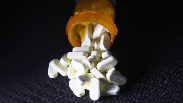Bottle of opioid medication