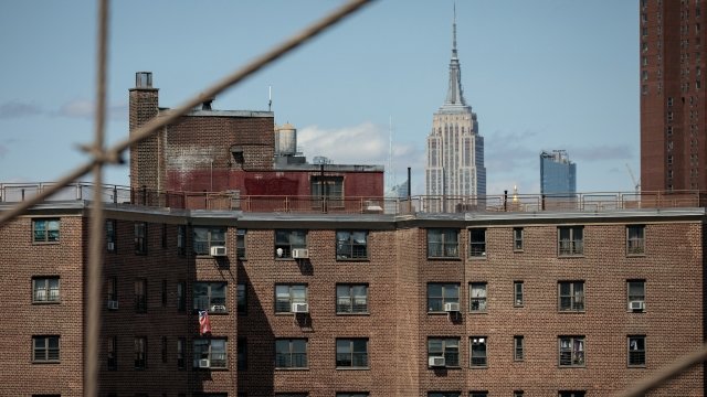 Empire State Building behind public housing development