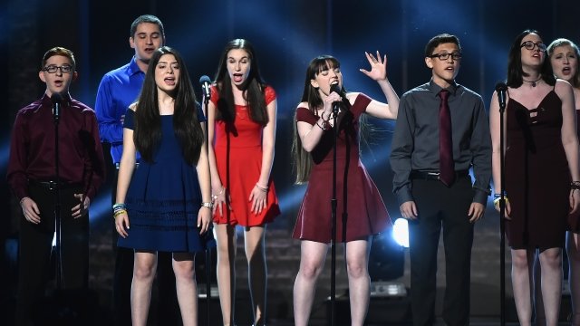 Students from Marjory Stoneman Douglas High School perform at the 2018 Tony Awards