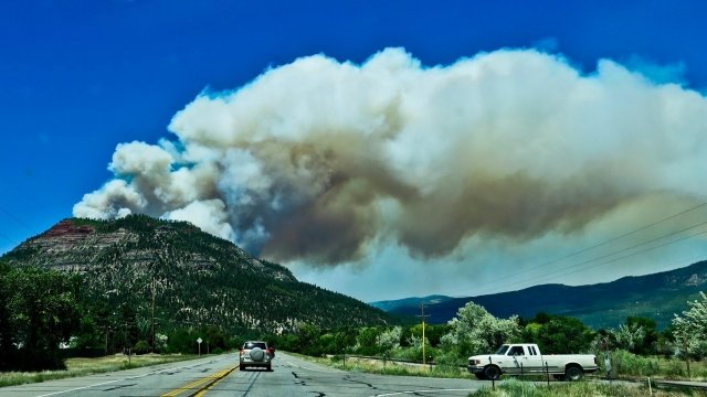 Wildfire just north of Durango, Colorado