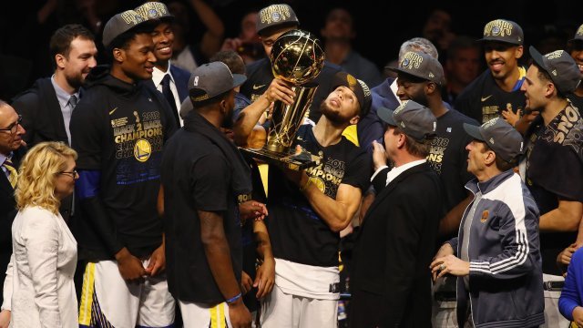 Golden State Warriors after winning 2018 NBA championship