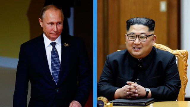 Russian President Vladimir Putin and North Korean leader Kim Jong-un