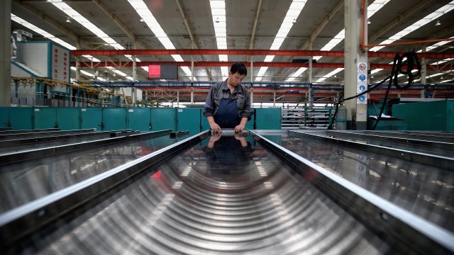 A Chinese factory worker