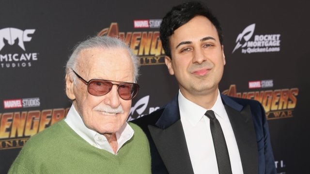 Stan Lee with his business manager Keya Morgan