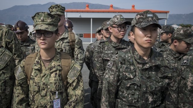 U.S. and South Korean troops conduct joint military drills