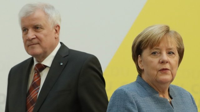 Horst Seehofer and Angela Merkel