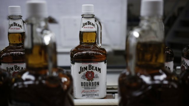 Jim Beam Bourbon inside distillery