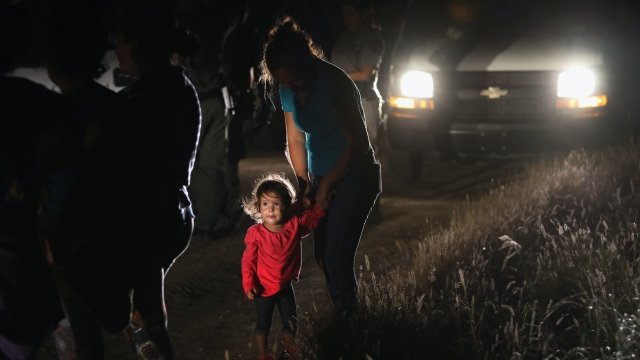 A woman and her daughter are detained at the border