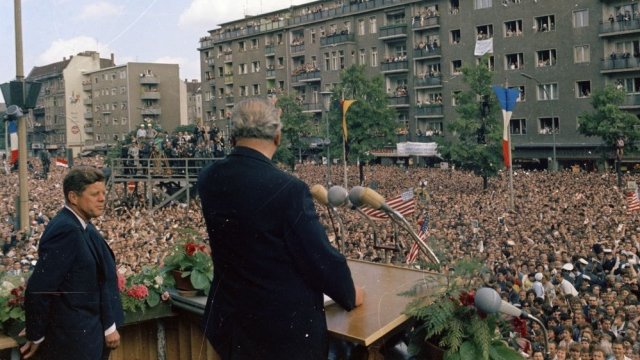 JFK speaks in Berlin.