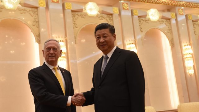 Defense Secretary Jim Mattis and President Xi Jinping