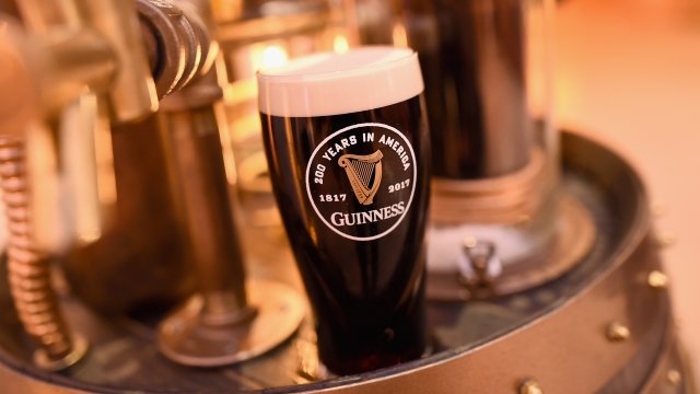 A glass of Guinness beer