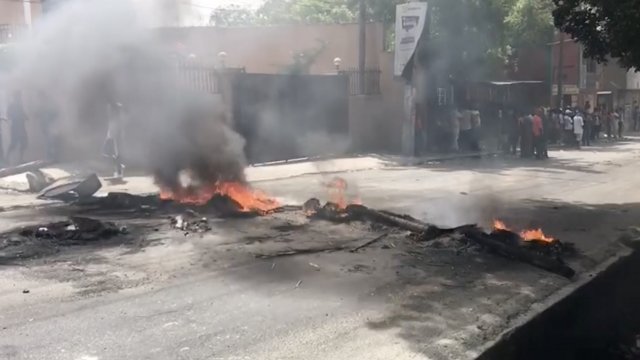 Roadblock in Haiti