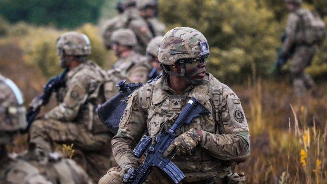 U.S. soldiers training in Poland