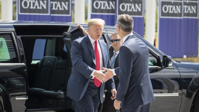 President Trump arrives at NATO summit
