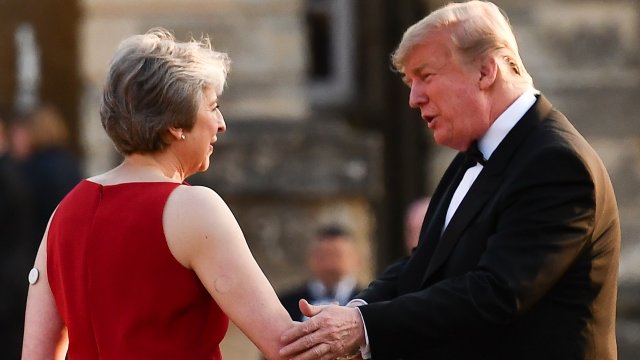 Prime Minister Theresa May and President Donald Trump