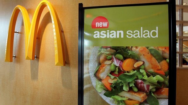 McDonald's salad display