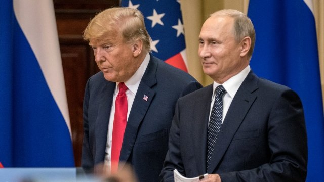 President Trump and President Putin at a press conference in Helsinki.