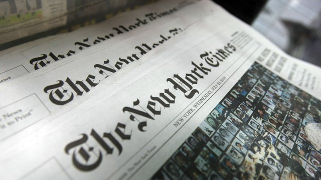 Copies of the New York Times