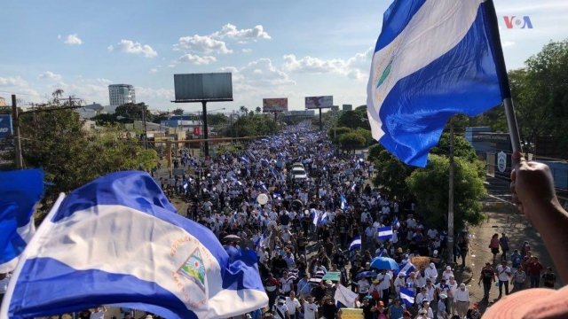 People protest in streets of Nicaragua