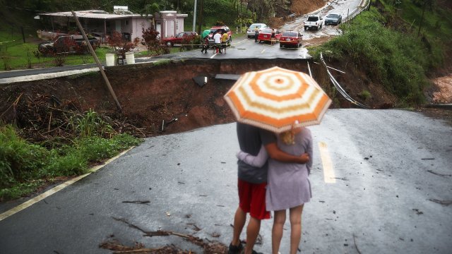 Puerto Rico residents survey damage caused by Hurricane Maria