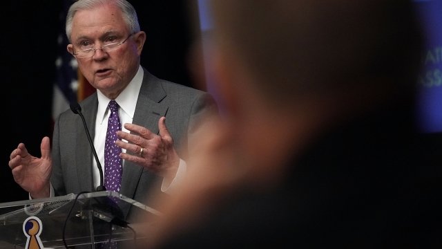 Jeff Sessions speaking at a National Sheriffs' Association event