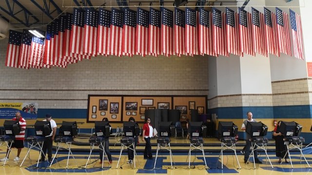 Voters cast ballots in the 2016 presidential election