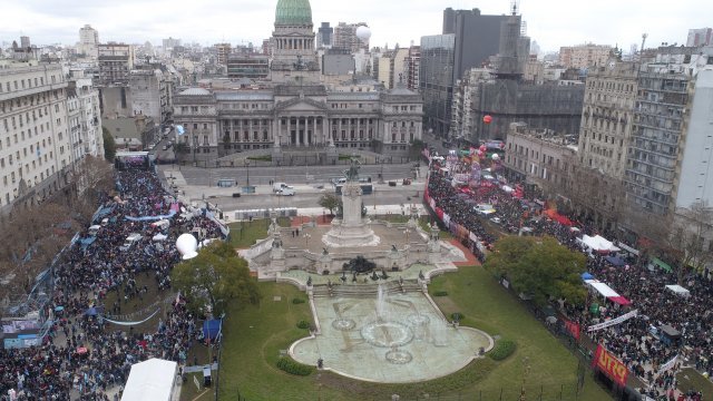 Aerial view of Argentina National Congress