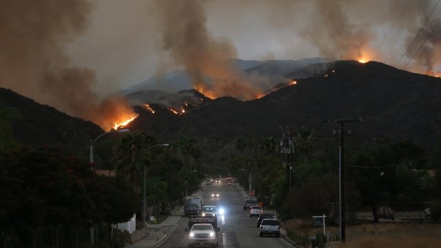 The Holy Fire burns in Southern California
